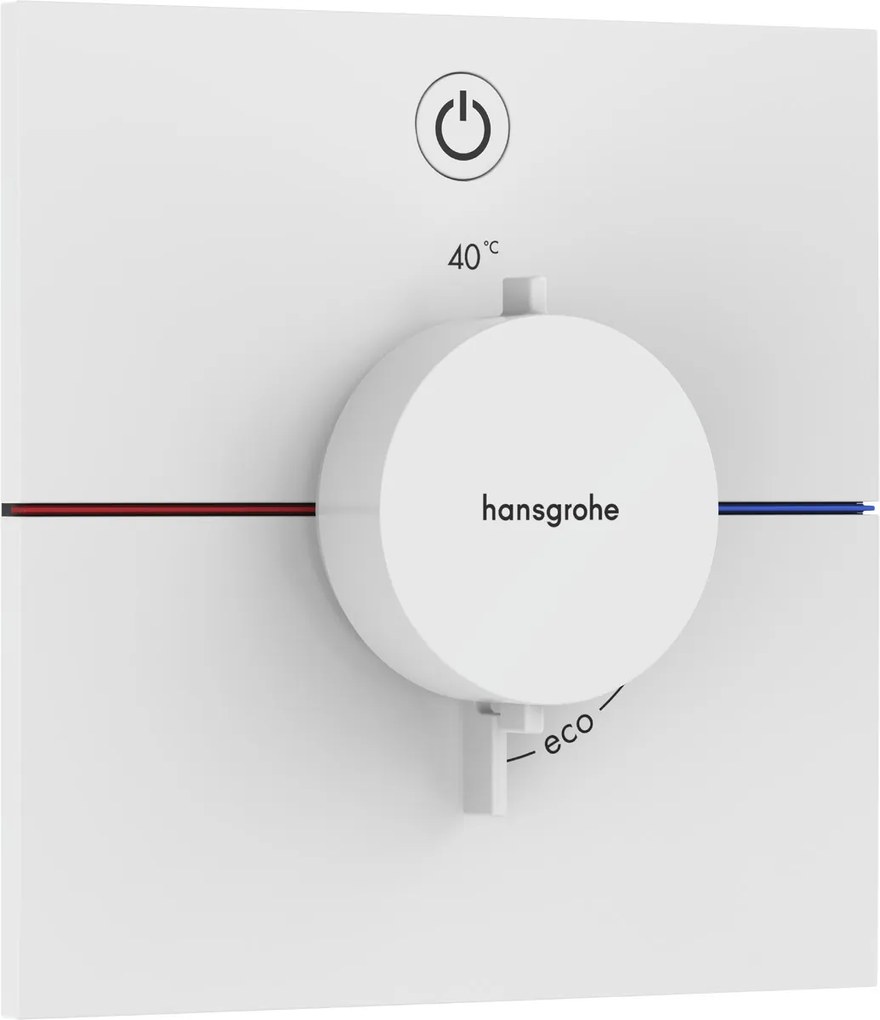 Hansgrohe ShowerSelect Comfort E, termostat pod omietku pre 1 spotrebič, biela matná, HAN-15571700