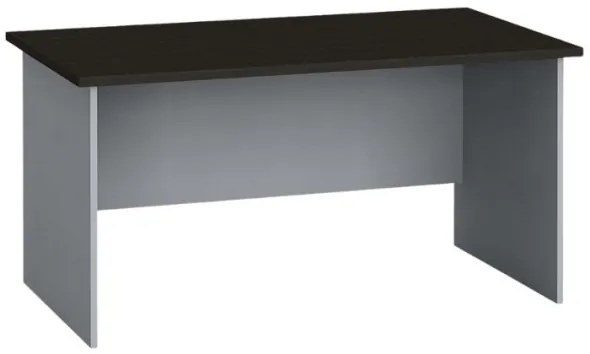 Kancelársky písací stôl PRIMO FLEXI, rovný 140x80 cm, sivá / wenge
