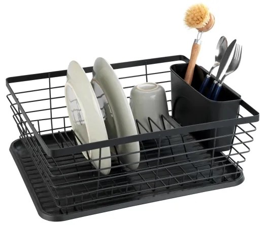 WENKO 54766100 - Odkvapávač na riad BLACK OUTDOOR KITCHEN 36x30 cm čierna/čierna