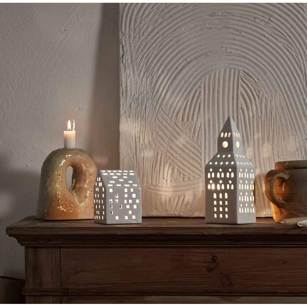 Keramický svietnik na čajovú sviečku Urbania Lighthouse Church Tower – Kähler Design