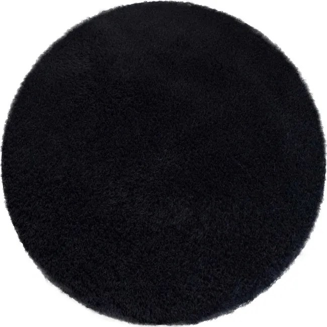 Protišmykový koberec ALPACA čierny kruh
