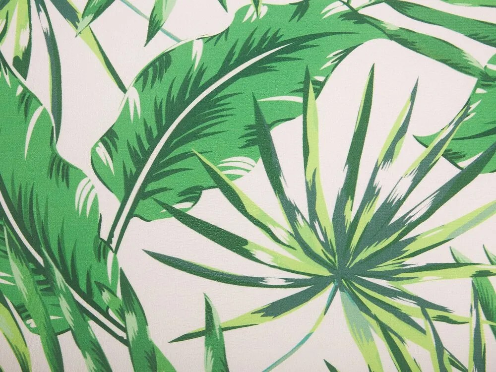 Kreslo so vzorom bielych a zelených listov RIBE Beliani