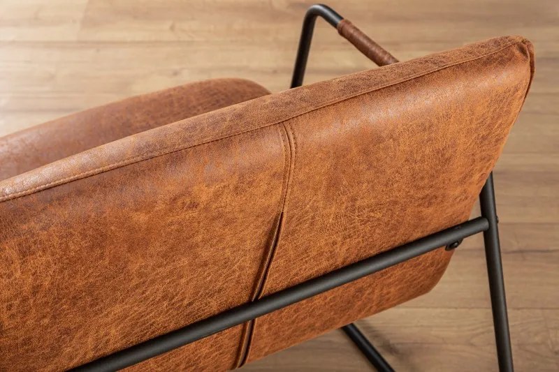Retro kreslo Mustang Lounger hnedé
