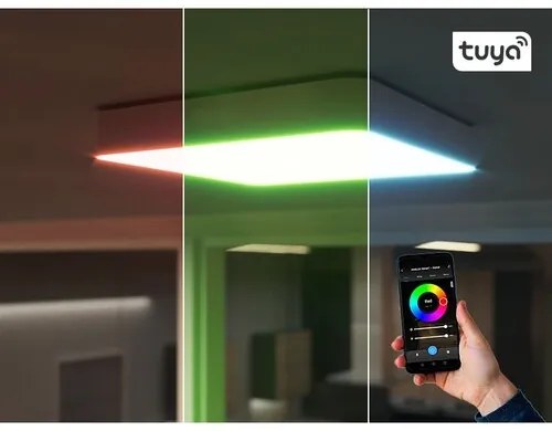 Panlux Prisadené LED svietidlo Verona Square Smart biela, 28,3 x 28,3 cm, IP54