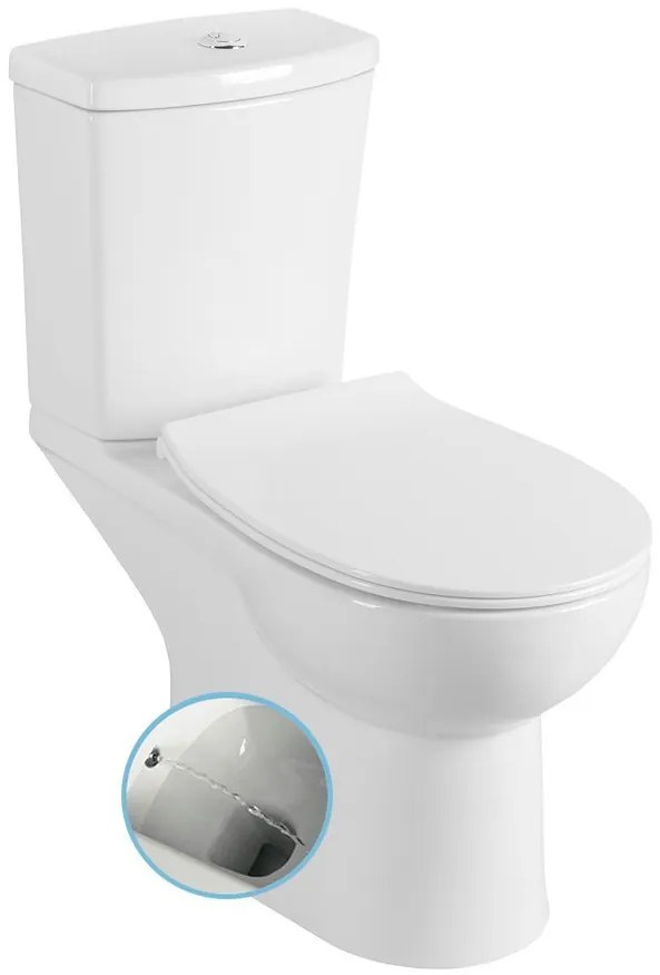 Sapho Sapho, KAIRO CLEANWASH WC kombi s bidetovou sprškou, zadný odpad, splachovací mechanizmus, PC106