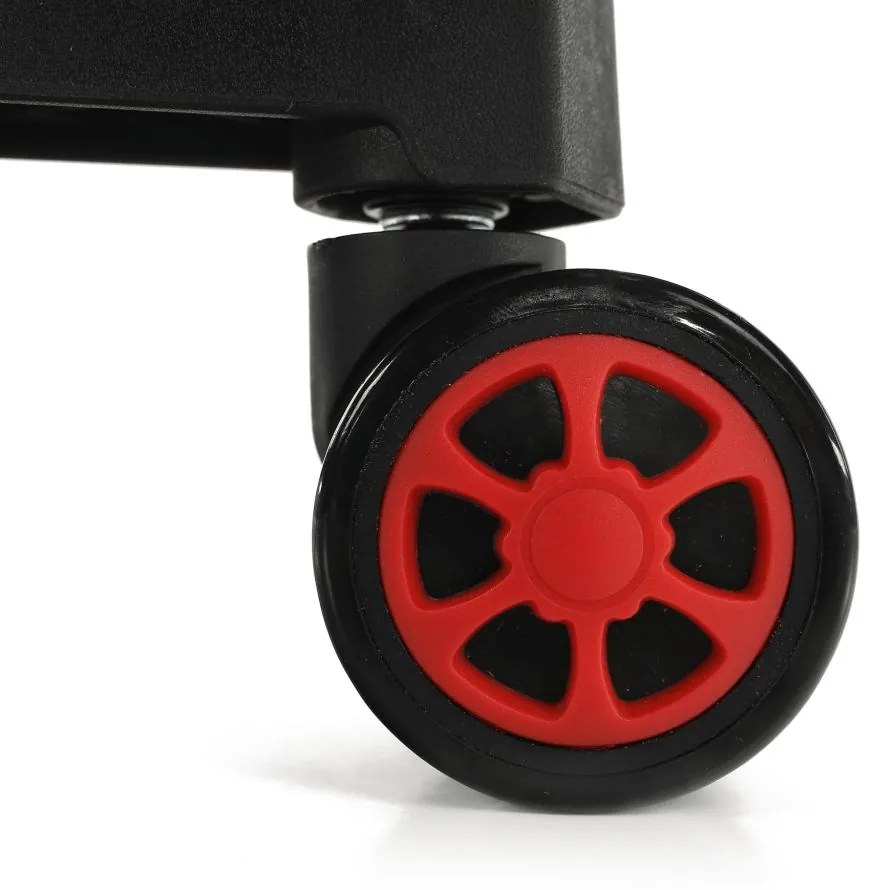 Kancelárske/herné kreslo s Bluetooth reproduktormi, čierna/červená, CARPI