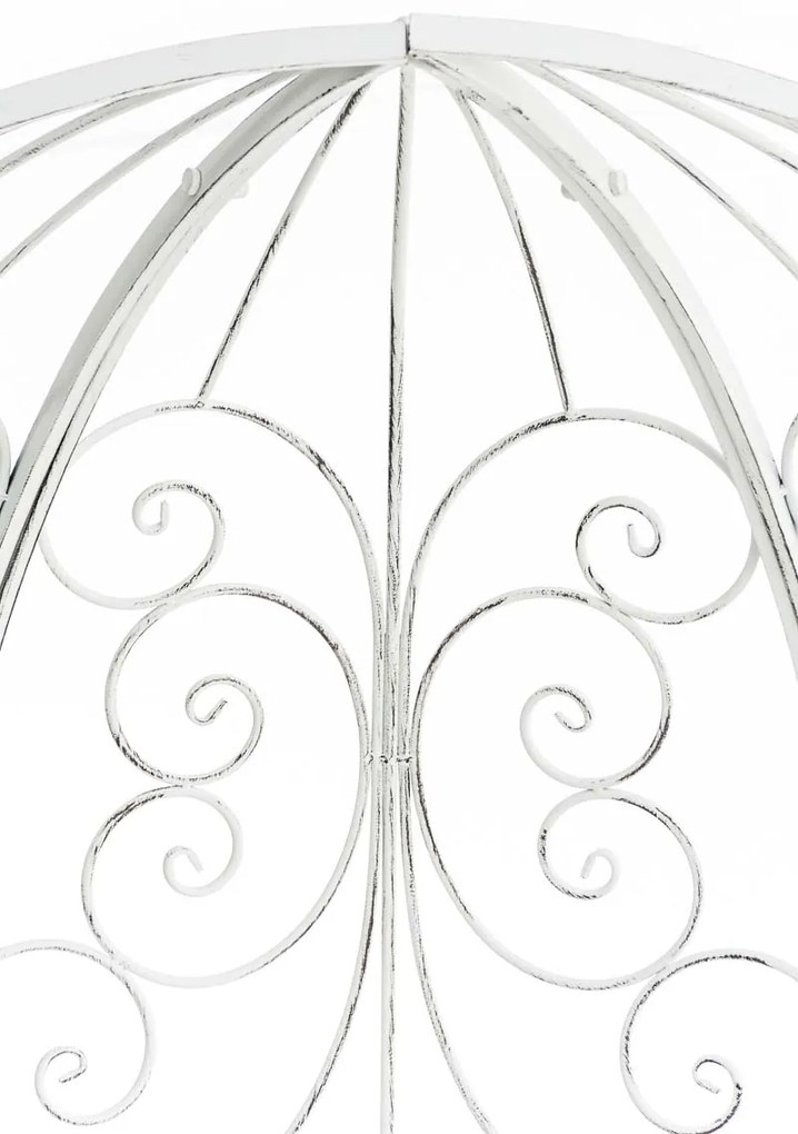 Oblúk na ruže Rosie s lavičkami - Biela antik