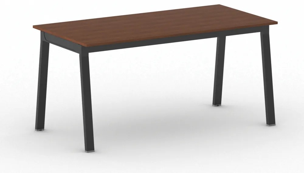 Rokovací kancelársky stôl PRIMO BASIC, 160x80 cm, čierna podnož, čerešňa