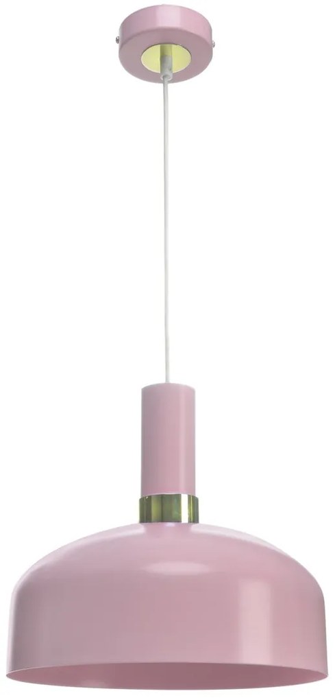 Závesné svietidlo Malmo, 1x ružové kovové tienidlo, p/g