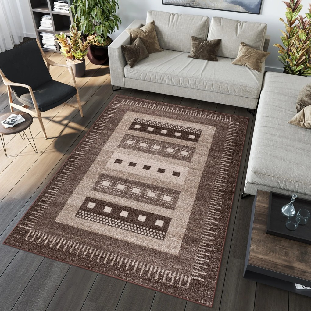 Koberec K189A DARK BEIGE SARI 3UX Veľkosť: 160x220cm