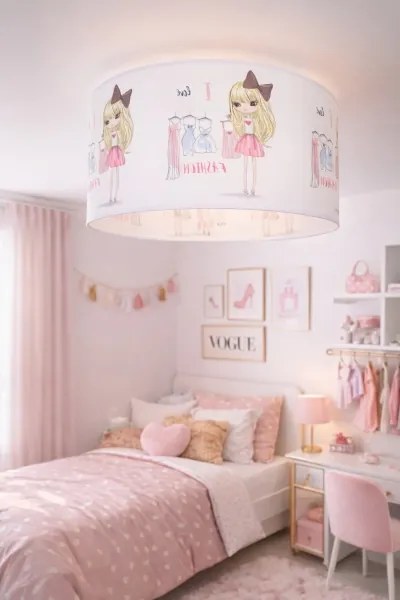 Detské stropné svietidlo GIRLS VIBES 1xE27/60W/230V priemer 40 cm Milujem módu