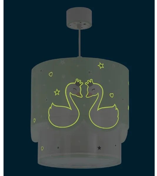 Dalber 61712H - Detský luster SWEET LOVE 1xE27/60W/230V zelená