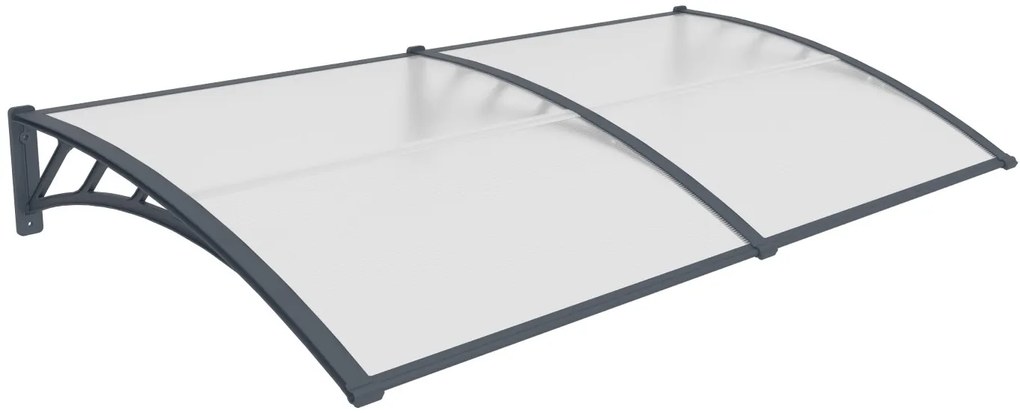 Hliníkový vchodový prístrešok BestBerg BBDA-J20 / 100 x 200 cm / sivý
