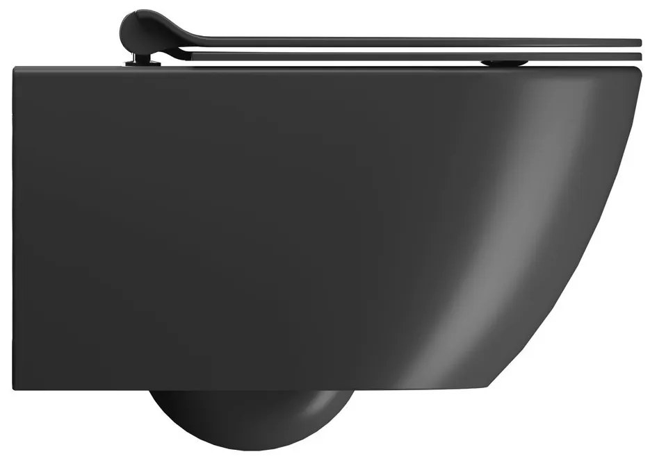 GSI GSI, PURA závesná WC misa, Swirlflush, 55x36 cm, čierna dual-mat, 881526