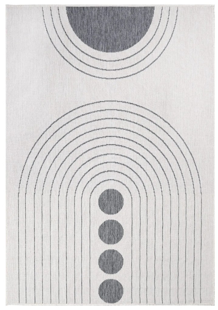 Dekorstudio Obojstranný koberec na terasu DuoRug 5739 - sivý Rozmer koberca: 200x290cm