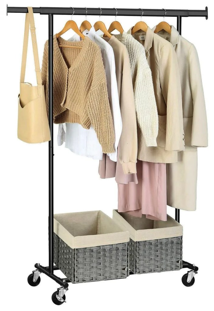 Stojan na kolieskach TAHIR čierny