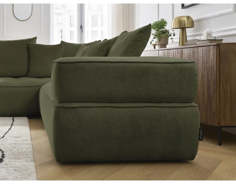 Zelená ženilková rohová pohovka (ľavý roh/do L) Whesley – Bobochic Paris