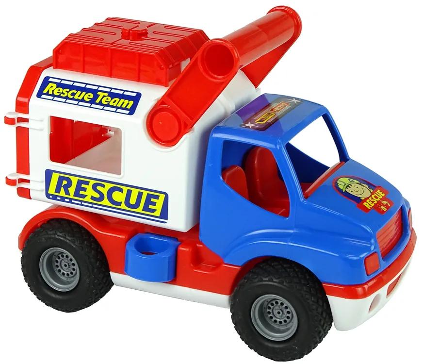 LEAN TOYS Plastové záchranné auto červeno-modré