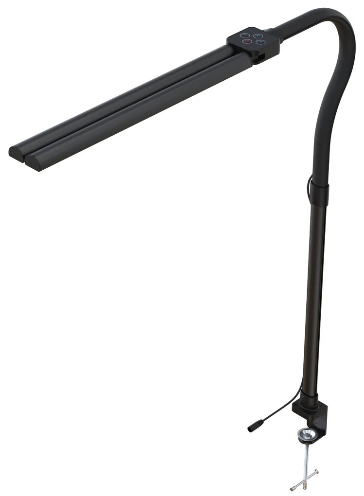 Stolná LED lampa ALVARO, svorka, diaľkový ovládač