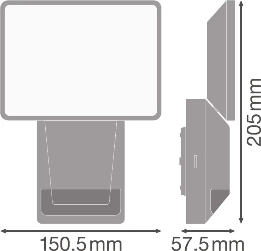 LED reflektor 15W 4000K IP55 sivý so senzorom pohybu LEDVANCE Floodlight Endura Pro