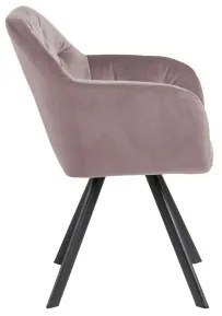 LOLA BLACK otočná stolička Ružová