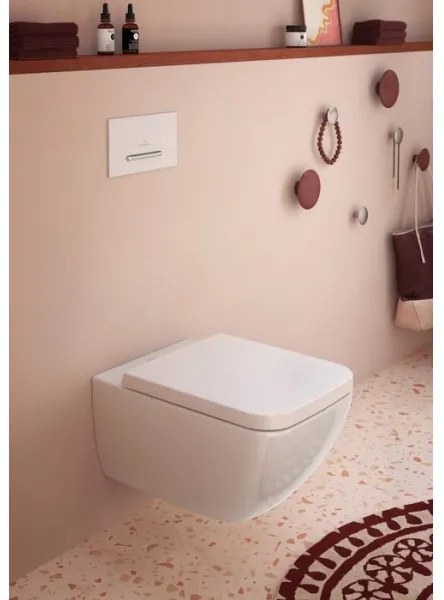 Villeroy & Boch 92216168 - Splachovacie tlačidlo VICONNECT biela/lesklý chróm