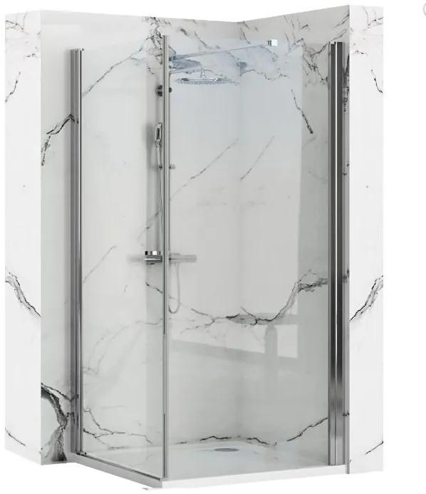 REA - MAXIM rohový štvorcový sprchový kút  90 x 90 cm, pravý, sklo číre, REA-K0267