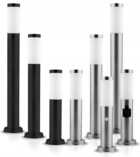 LED RGBW stmievateľná vonkajšia lampa LIVIA 1xE27/6,5W/230V 45 cm IP44 strieborná