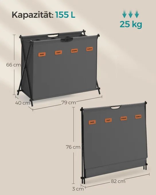 Kôš na bielizeň 155L LCB140G01