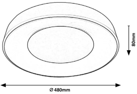 Rabalux - LED Stmievateľné stropné svietidlo LED/38W/230V biela + DO 3000-6500K