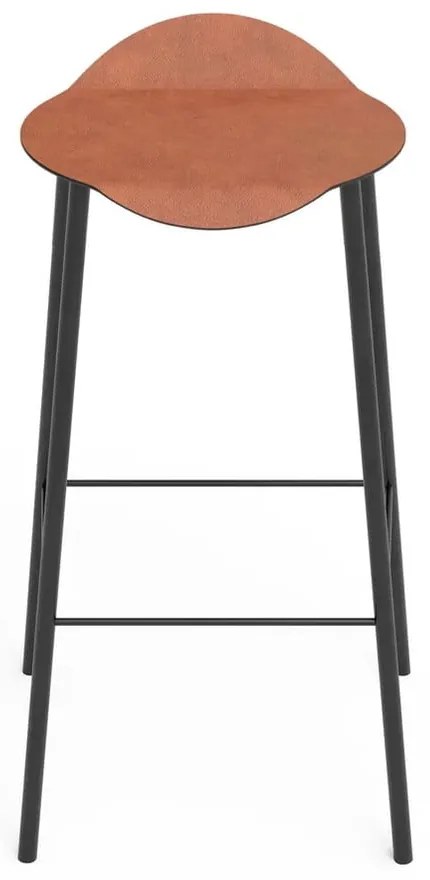 Koňakovohnedá kožená barová stolička Flamingo Bull – LIND DNA