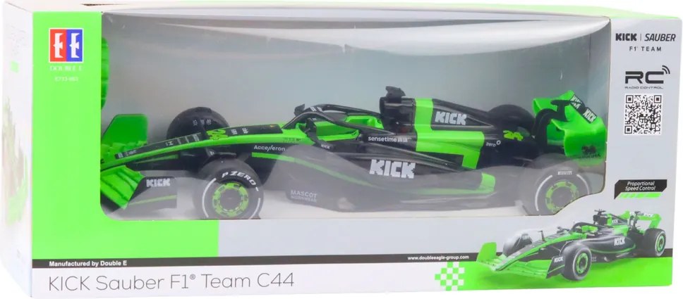 Double E Diaľkovo ovládané RC pretekárske auto Sauber F1 C44 čierno-zelené 1:16