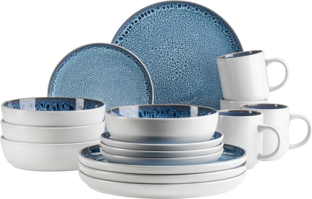Mäser 16-dielna jedálenská súprava MALEA – modrá