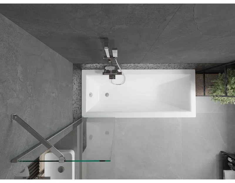 Mexen Next, vaňová zástena 1-krídlová 50 x 150 cm, fixné krídlo, 6 mm číre sklo, chrómový profil, 895-050-000-00-00-01