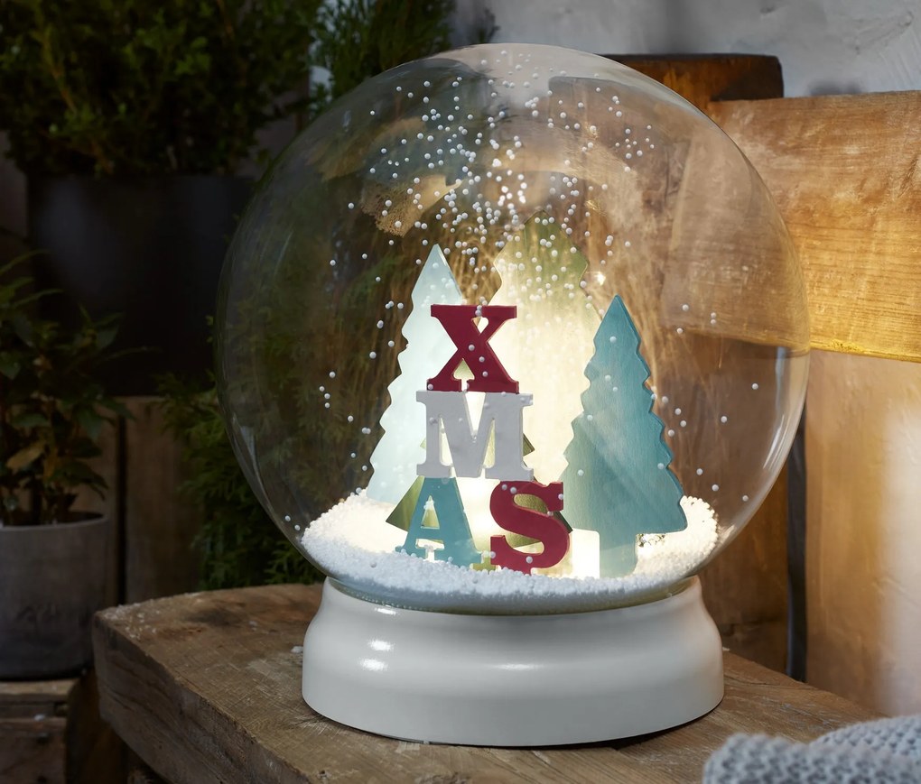 Vonkajšia snehová guľa s LED