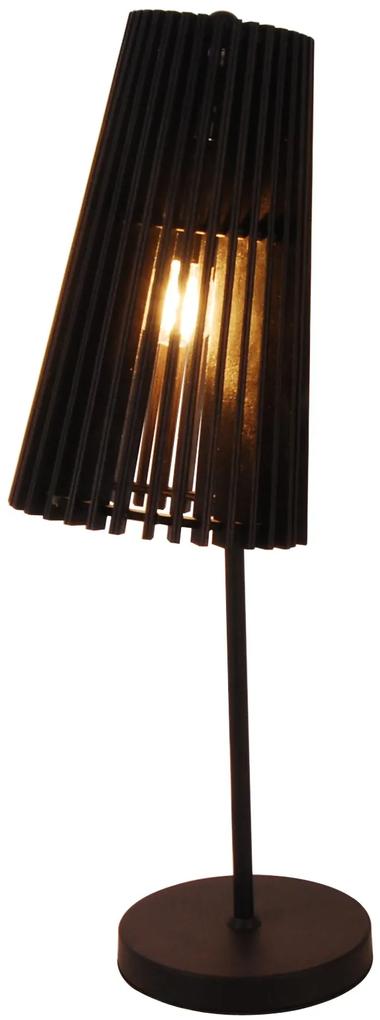 CLX Stolná lampa v škandinávskom štýle SESTO SAN GIOVANNI, 1xE27, 40W, čierna