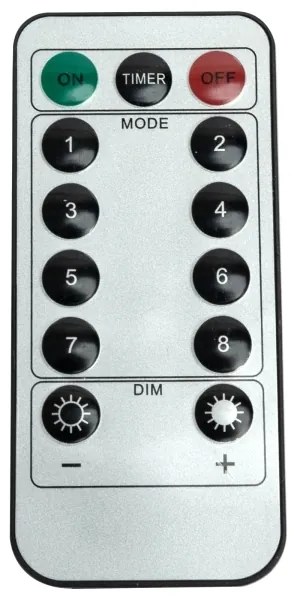 Aigostar - LED vonkajší vianočný reťaz 120xLED/6W/230V/8 funkcií 3x0,7m IP44 studená biela+DO