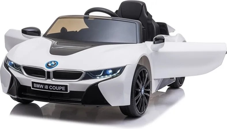 LEAN CARS Elektrické autíčko BMW i8 Coupé, biele