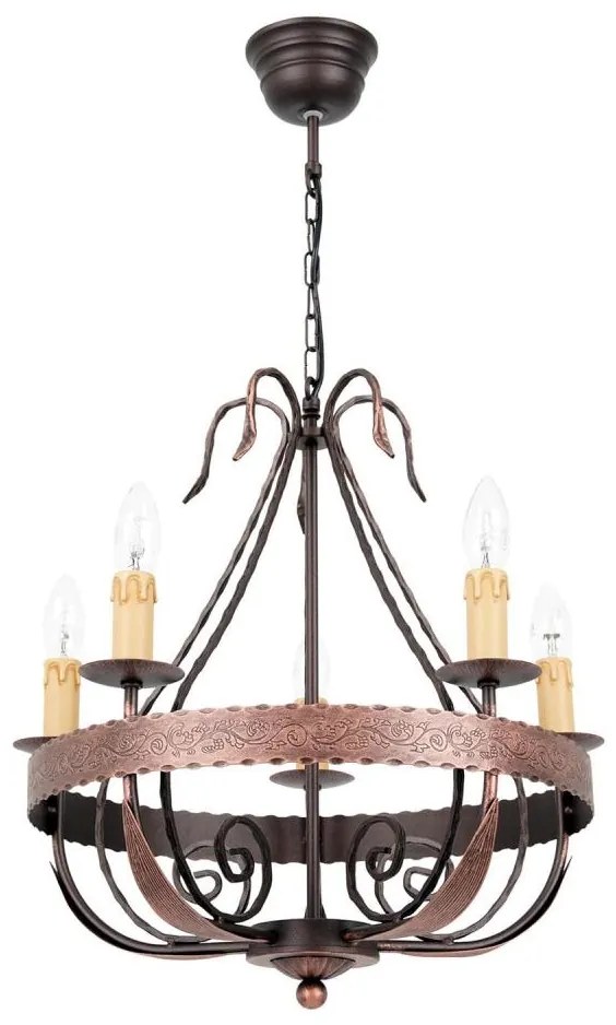 Luster na reťazi LOARA 5xE14/60W/230V