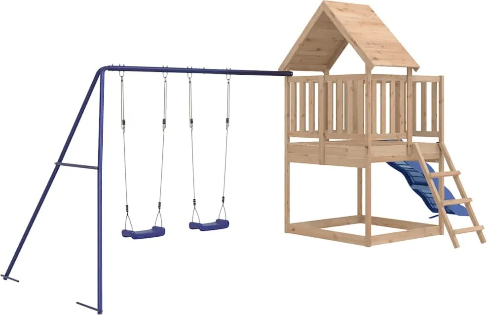 vidaXL Vonkajšia súprava na hranie masívna borovica