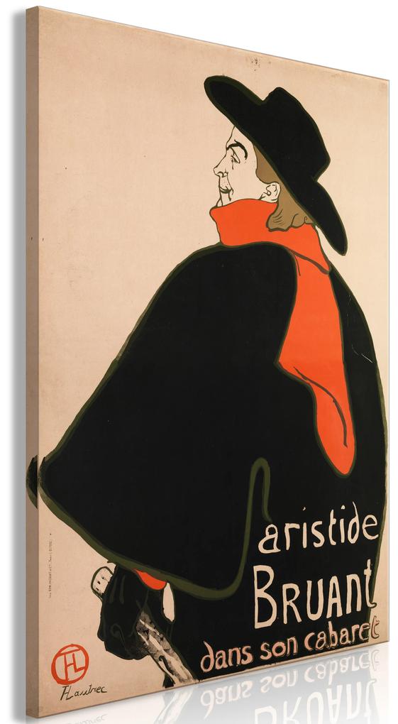 Artgeist Obraz - Aristide Bruant: Dans son cabaret (1 Part) Vertical Veľkosť: 20x30, Verzia: Na talianskom plátne