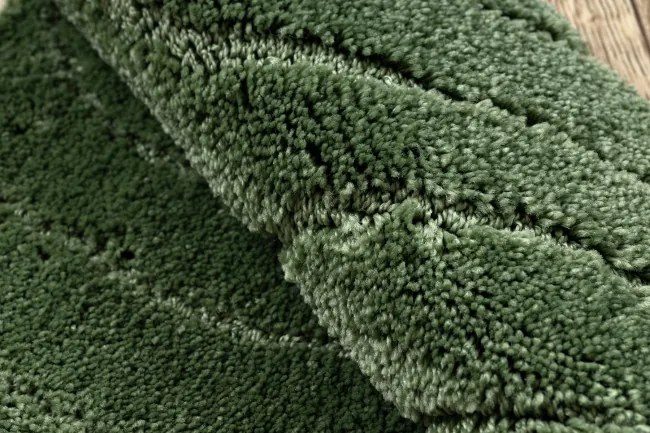 Kúpeľňový koberček SUPREME WAVES vlny, zelený kruh