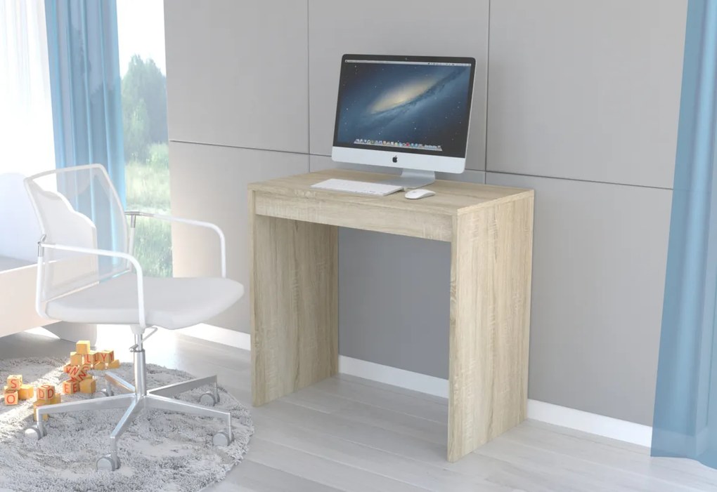 Toaletný stolík LAMBORA, 80x76x45, biela