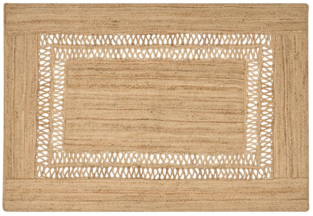 Jutový koberec 160 x 230 cm béžový YENIKOY Beliani