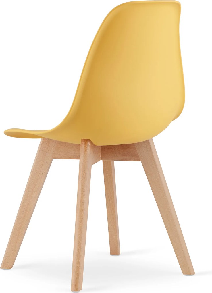 AKCIA Horčicová stolička KITO s bukovými nohami II. akosť
