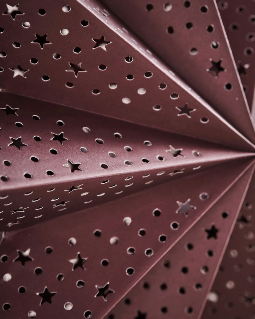 House Doctor Závesná svietiaca hviezda Point Star Burgundy 60 cm