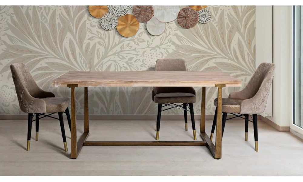 Jedálenský stôl v prírodnej farbe 180x90 cm Ankara – Mauro Ferretti