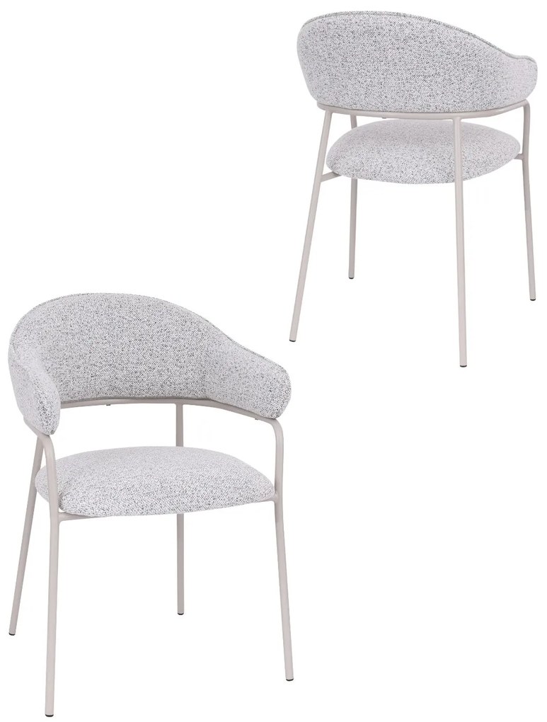 Jedálenská stolička Livia, sivá/kašmír