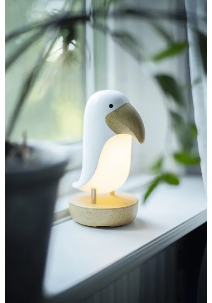 Bielo-hnedé LED detské nočné svetlo Toucan - Star Trading