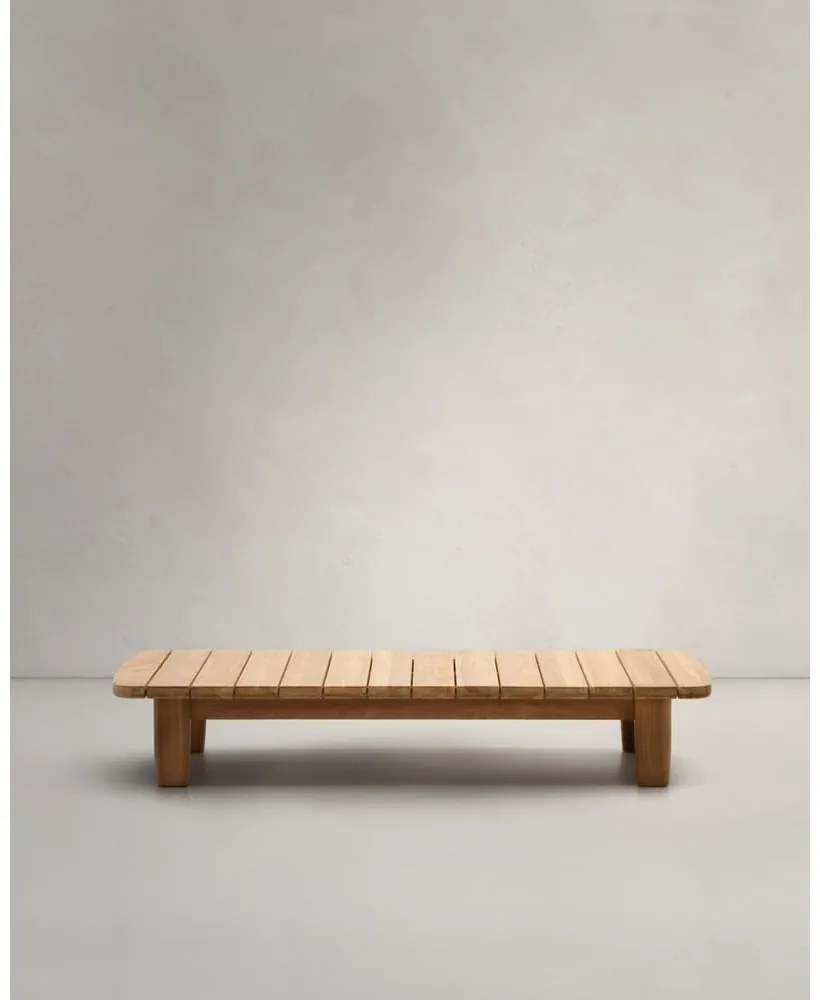 Záhradný odkladací stolík z tíkového dreva 70x140 cm Tirant – Kave Home